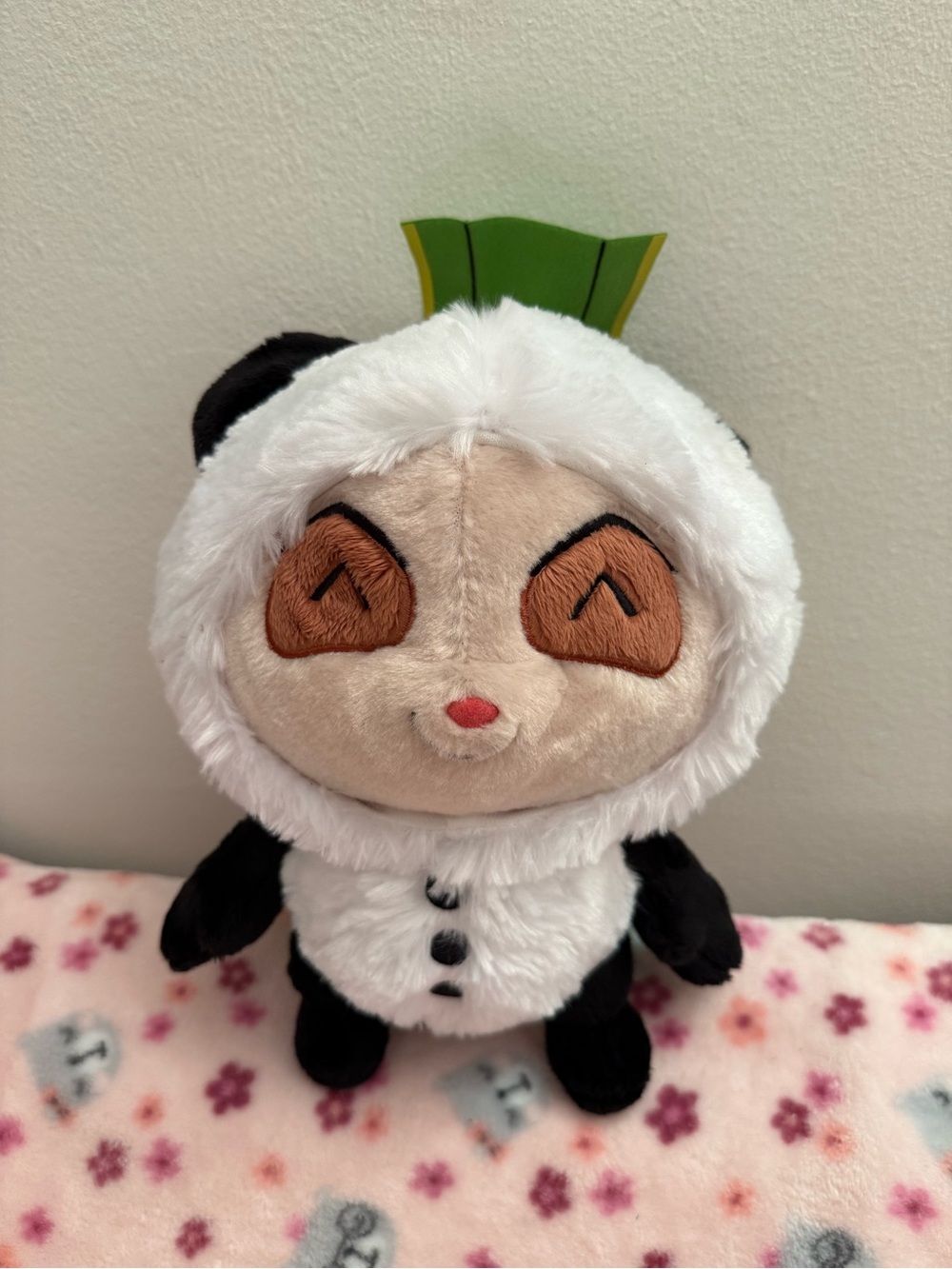 Plush Panda Small Pet Toy - White, Black & Brown Cozy Plush